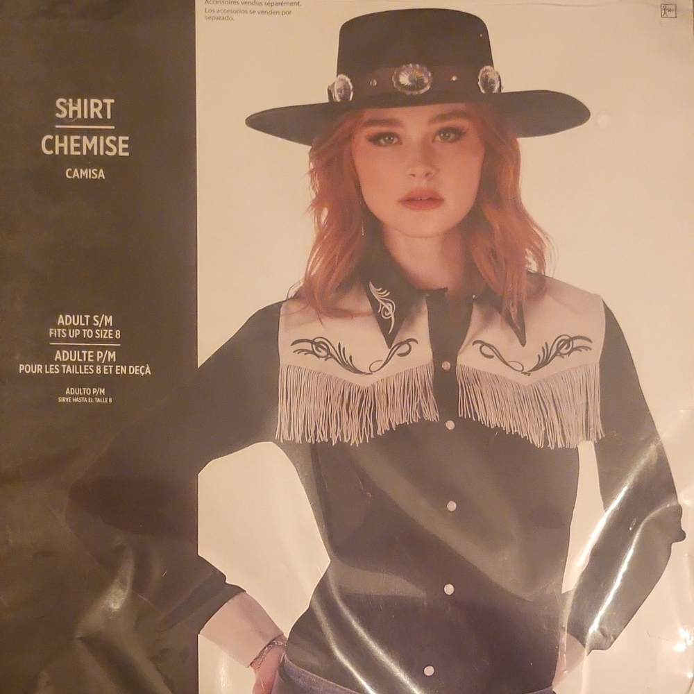 Black Western Shirt with Fringe